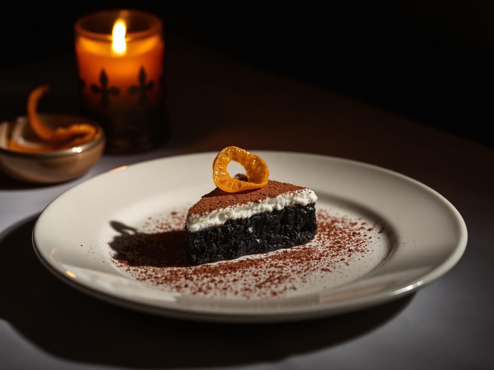 Torta caprese, cioccolato fondente